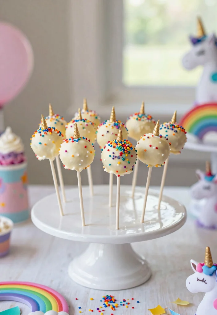 15 Unicorn Cake Pops That Stay on the Stick Until Eaten - 4. Frosted Unicorn Cake Pops 1