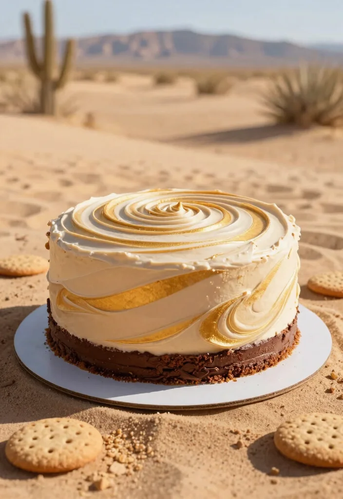 15 Vegas Wedding Cake Ideas That Survive Desert Heat - 12. Sahara Swirls 1