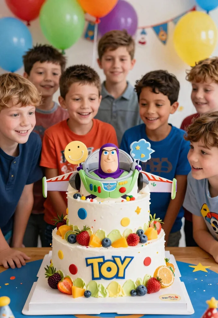 18 Birthday Cake for Boys Ideas Without Fondant Figures - 12. Toy Story Buzz Lightyear Cake 1