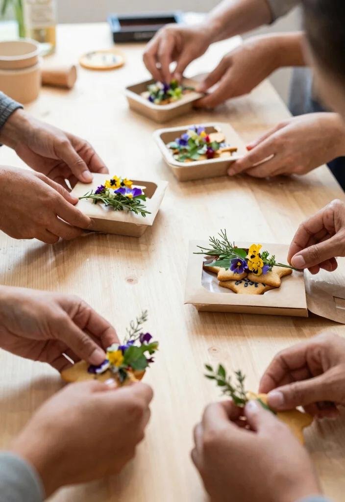 18 Cookie Cake Gift Packaging Ideas That Keep Decorated Cookies From Breaking - 16. Seasonal Plant Decorated Packaging 1