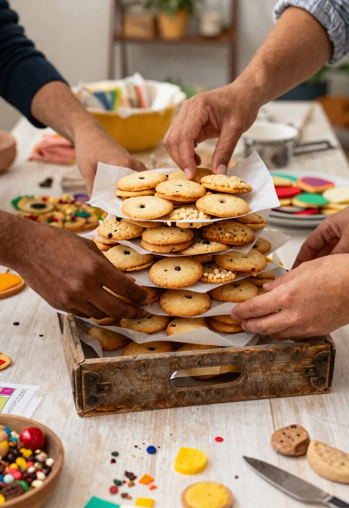 18 Cookie Cake Gift Packaging Ideas That Keep Decorated Cookies From Breaking - 17. Layered Cookie Displays 1