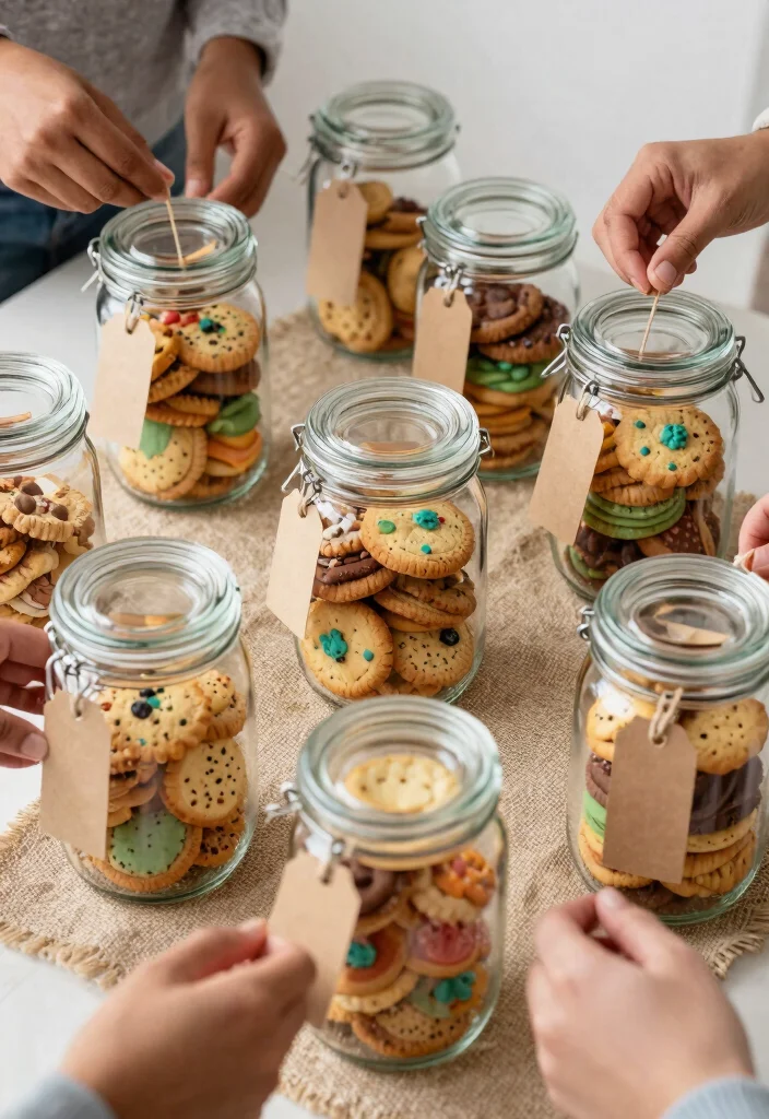 18 Cookie Cake Gift Packaging Ideas That Keep Decorated Cookies From Breaking - 2. Glass Jars for a Rustic Look 1