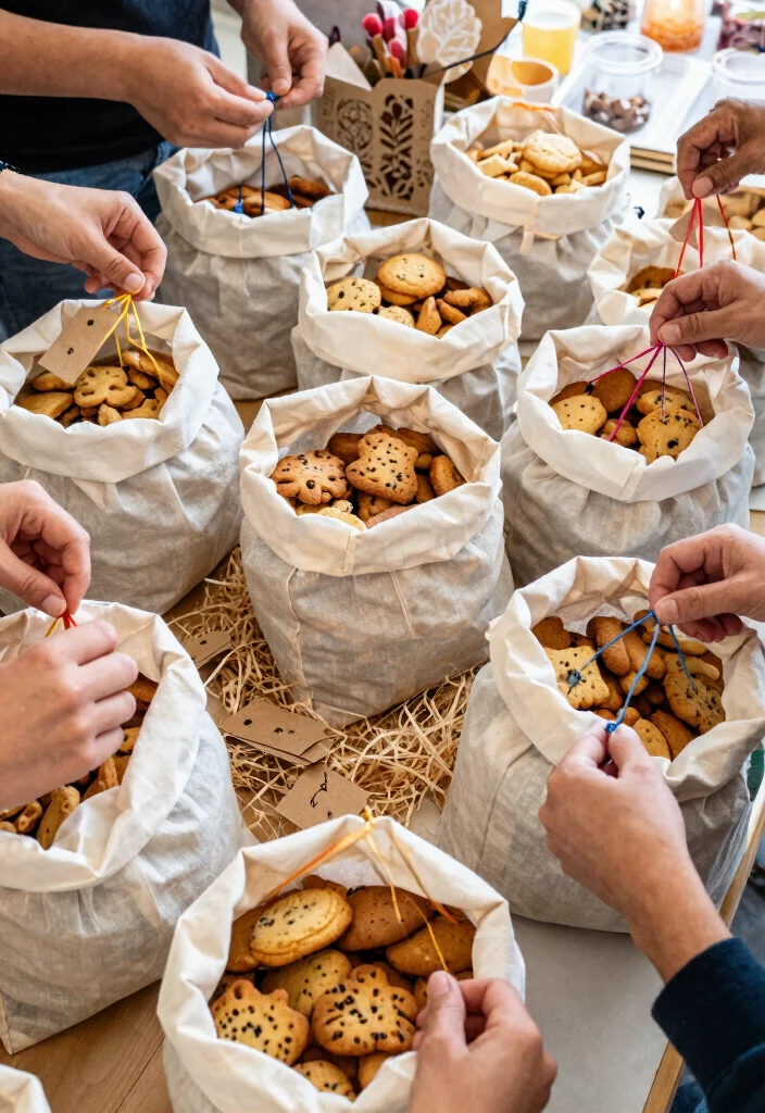 18 Cookie Cake Gift Packaging Ideas That Keep Decorated Cookies From Breaking - 3. Reusable Fabric Bags 1