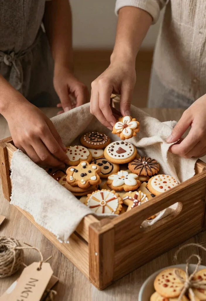 18 Cookie Cake Gift Packaging Ideas That Keep Decorated Cookies From Breaking - 6. Natural Wood Crates 1