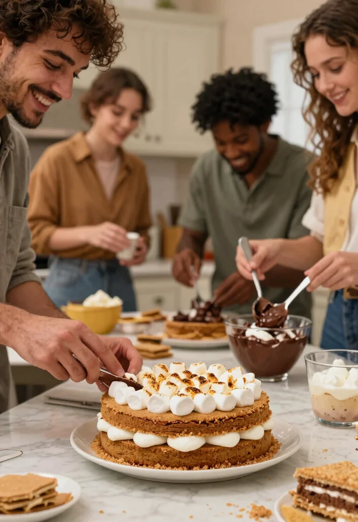 18 Easy Birthday Cake Ideas for Beginners With No Special Tools - 16. S’mores No-Bake Cake 1