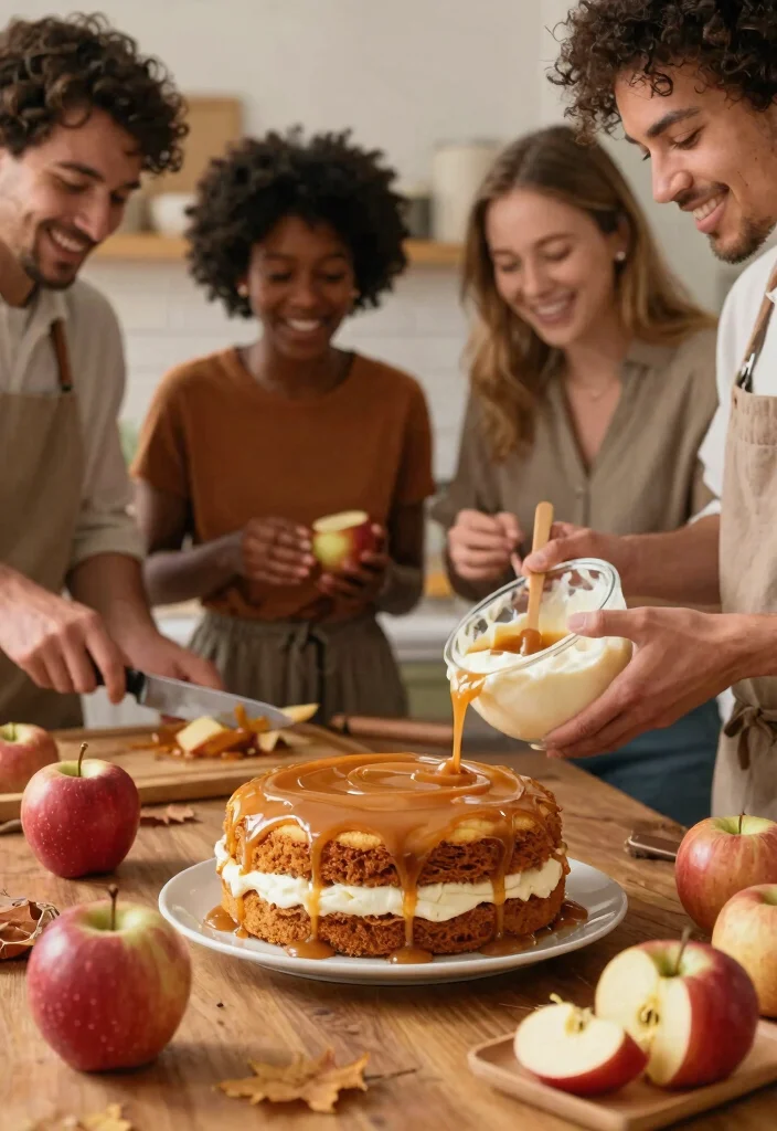 18 Easy Birthday Cake Ideas for Beginners With No Special Tools - 18. Caramel Apple Cake 1
