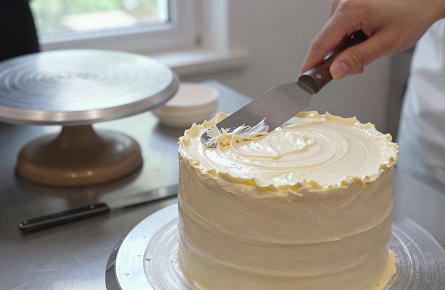 How to Put Frosting on a Cake for Smooth Results 3 chill layers trim freeze crumb free frosting