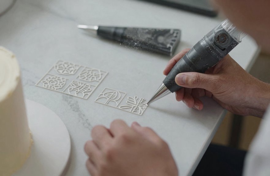 chilled icing secure stencil technique