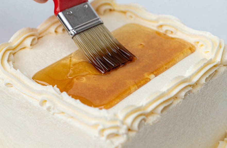 corn syrup backing for edible image adhesion