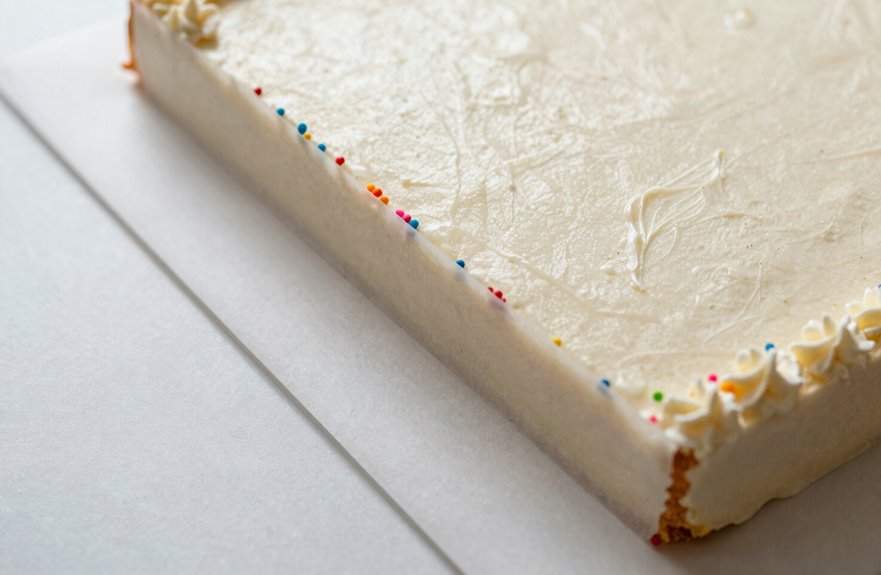 parchment strip sprinkles setup