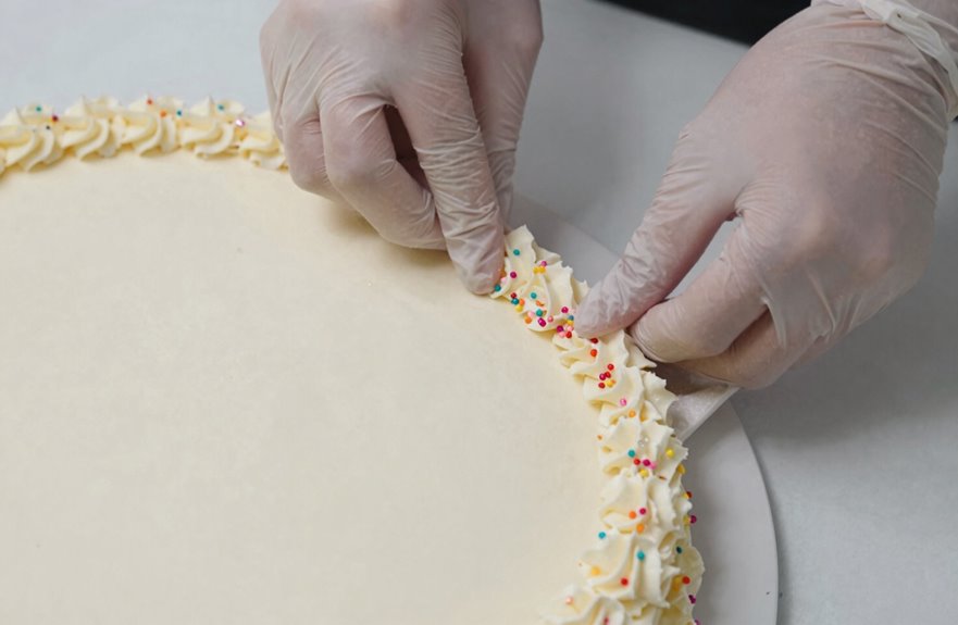 sprinkle smoothing securing cleaning technique