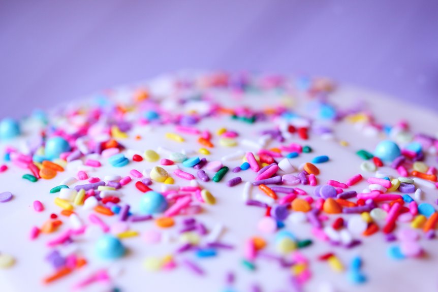 sprinkles on side cake in 3 steps