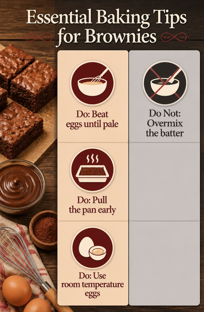 Fudgy Nutella Brownies: 7 Steps to the Best Batch (2026) 14 Essential baking tips for making fudgy brownies displayed on a page.