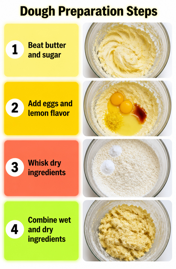 Lemon Crinkle Cookies with Steps and Tips for 2026 4 A bowl with cookie dough being mixed with a mixer for lemon crinkle cookies.
